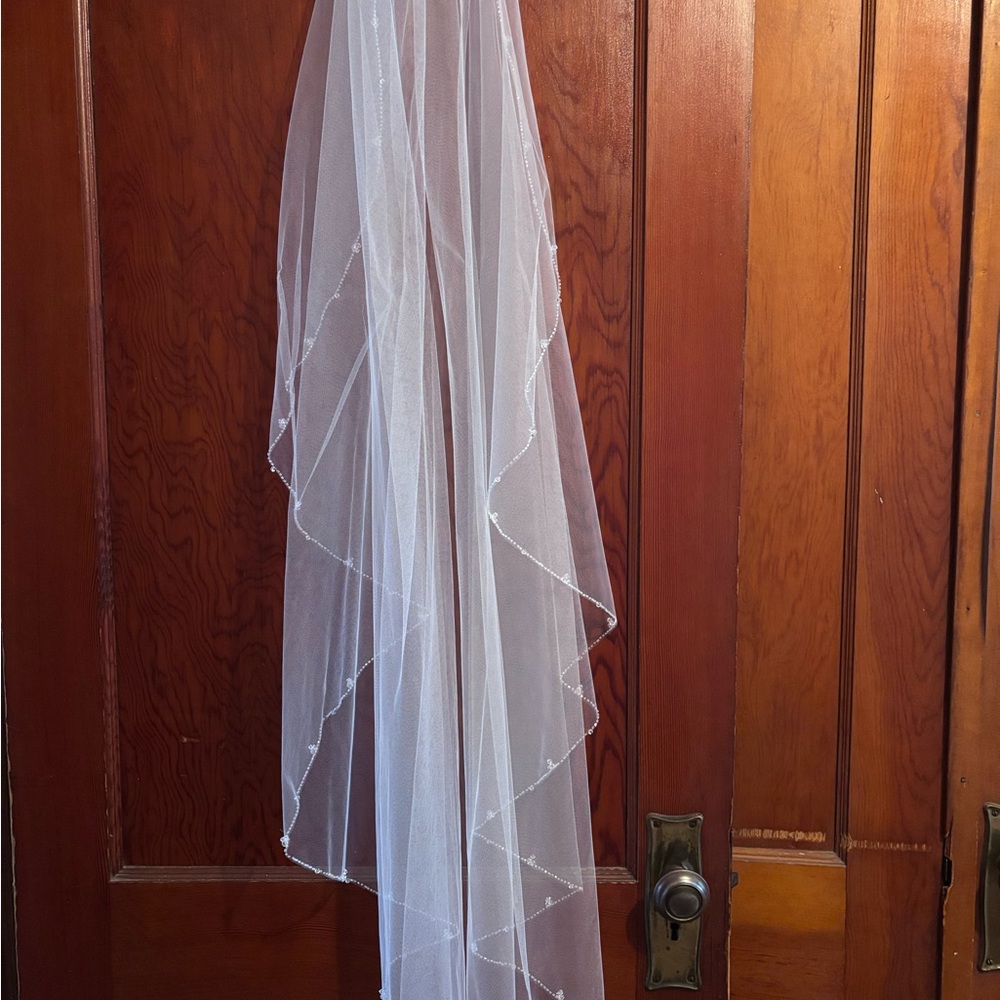 Elegant Sheer White Veil